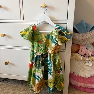 Fabula Tropical Print Dress with Tassels Size 2